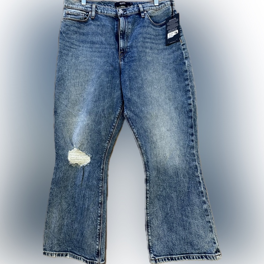 NWT Hudson Jeans Western Bootcut Denim Cottagecore Distressed High Rise Sz 33